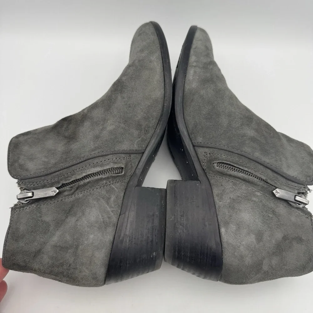 Sam Edelman Shoes Women's 6.5M Gray Petty‎ Ankle Boots Suede Side Zipper